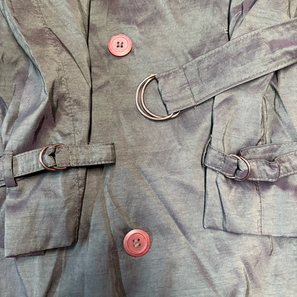 Vintage trench coat women’s iridescent by Oliver B. - Picture 11 of 13